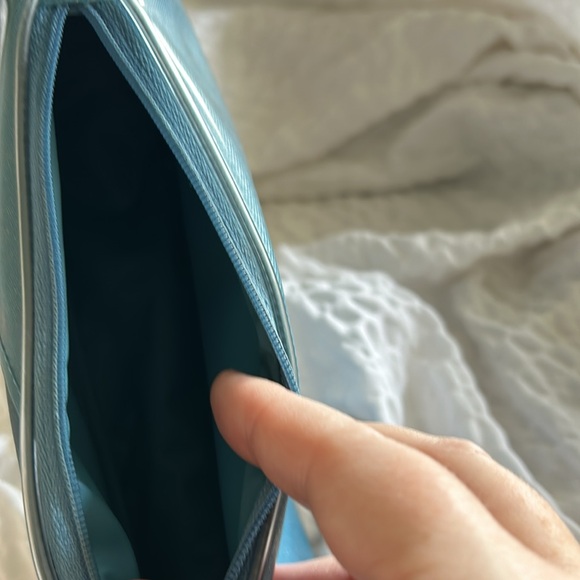 Christian Dior Parfums make up bag in canvas and plastic coated denim - Picture 7 of 8